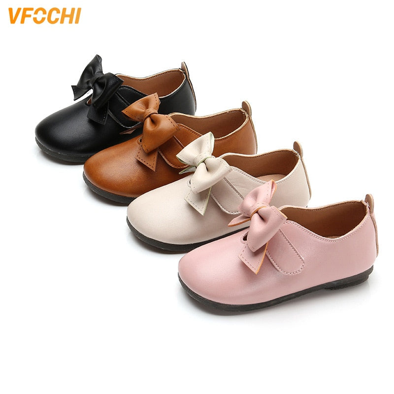 VFOCHI 2019 Girls Leather Shoes for Kids Low Heeled Girls Wedding Shoes Children Princesss Shoes Teenager Girls Dancing Shoes