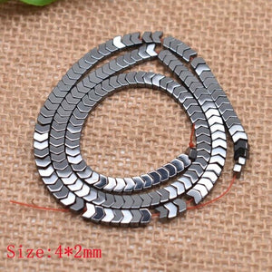 Natural Stone Special-shaped Square Black Hematite beads Flat Round Loose beads For Necklace Bracelet Women Men Jewelry DIY