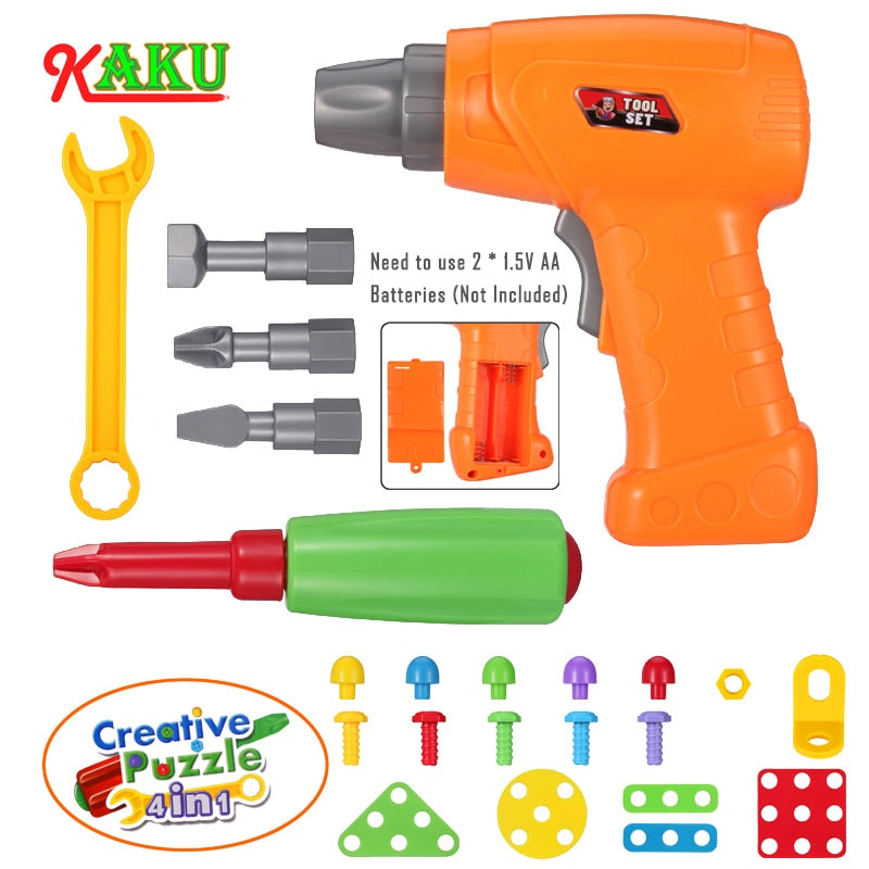 DIY Toys For Children/Boys/Girls/Baby Electric Drill Screw Nut Disassembly Creative Puzzle Toys Accessories Kids Building Bricks