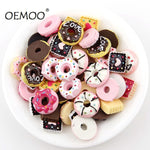 20PC Mix  Cake  Doughnut  Macaron Resin Flatback Flat Back Cabochon Kawaii  Decoration Miniature Resin Cream Bread Food For DIY