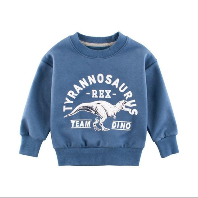 Boys 2020 Top Long Sleeve Clothes Children Boy Girl Clothing Print Cartoon Child Dinosaur Fashion Sweatshirt Spring And Autumn