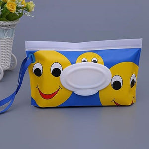 Fashion Wipes Carrying Case Clutch and Clean Wet Wipes Bag for Stroller Cosmetic Pouch with Easy-Carry Snap-Strap 30 Models