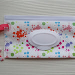 Fashion Wipes Carrying Case Clutch and Clean Wet Wipes Bag for Stroller Cosmetic Pouch with Easy-Carry Snap-Strap 30 Models