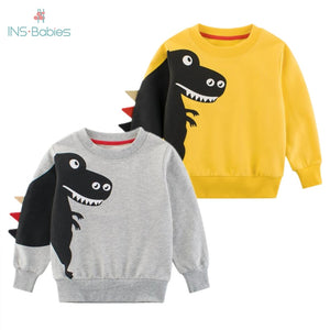 Boys 2020 Top Long Sleeve Clothes Children Boy Girl Clothing Print Cartoon Child Dinosaur Fashion Sweatshirt Spring And Autumn