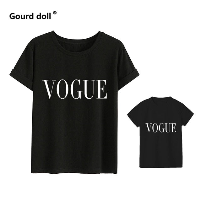 Baby boy clothes vogue mommy and me clothes tshirt Cotton baby girl clothes mother Kids&Woman Funny family look matching Tshirt