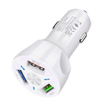 Car USB Charger Quick Charge 3.0 4.0 Universal 18W Fast Charging in car 3 Port mobile phone charger for samsung s10 iphone 11 7