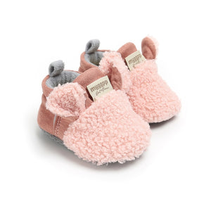 2018 Brand New Toddler Newborn Baby Crawling Shoes Boy Girl Lamb Slippers Prewalker Trainers Fur Winter Animal Ears First Walker