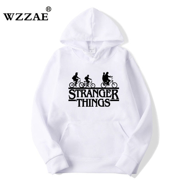 2019 Trendy Faces Stranger Things Hooded Mens Hoodies and Sweatshirts Oversized for Autumn with Hip Hop Winter Hoodies Men Brand