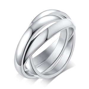 Vלנוקס קלאסי 3 Rעיגול הטבעת נשים Stainless חתונות פלדה אנג ' ול