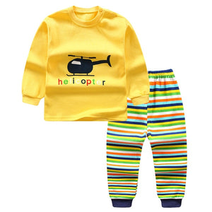 Baby Boys Clothes 2pcs Newborn Baby Girls Cartoon Clothing Autumn Winter Cartoon Cotton Shirt Baby Boy Clothes Set Long-Sleeved