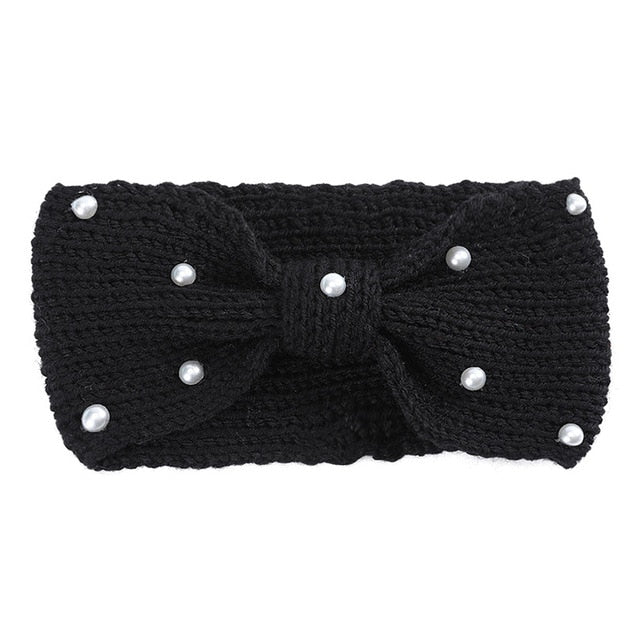 AWAYTR Knitted Knot Cross Headband for Women Autumn Winter Girls Hair Accessories  Headwear  Elastic Hair Band Hair Accessories