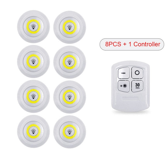 New 5W LED  Wardrobe Light Adjustable Remote Control Push Button Showcase Lamp For Stairs Kitchen Bathroom Wardrobe Night Light