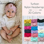 2018 Brand New 0-6Y Newborn Infant Kids Girls Nylon Bow Hairband Headband Stretch Turban Knot Head Wrap Headwear Gifts 21 Colors