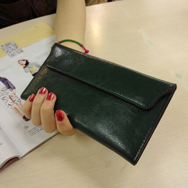 Envelope Clutch Purse Handbag Women Leather Handbags Genuine Leather Bag Ladies Hand Bags Card Holder Mini Woman Bag Handbag