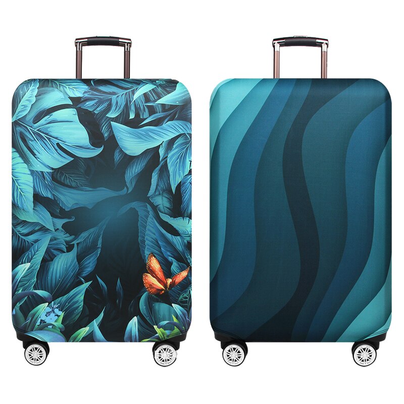 Green Ripple Brand Travel Thicken Elastic Deep Rain Forest Color Luggage Protective Cover, Apply To 18-32" Suitcase Cases xt910