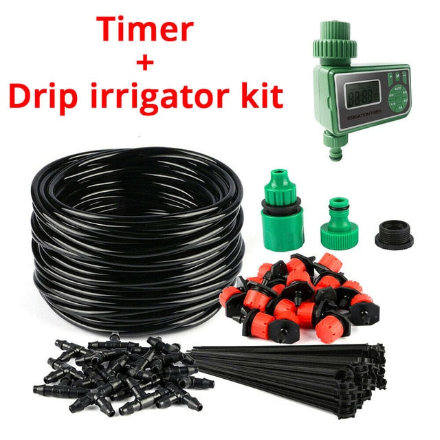 25M DIY Drip Irrigation System Automatic Watering Irrigation System Kit Garden Hose Micro Drip Watering Kits Adjustable dripper