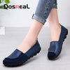 Dosreal Women Flats Shoes Cow Leather Shallow Fashion Loafers Shoes For Females Sewing Ballet Flats Moccasins Soft Loafers Shoes