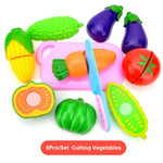 New 1 Set Safe Children Play House Toy Plastic Food Toy Cut Fruit Vegetable Kitchen Baby Kids Pretend Play Educational Toys ZXH