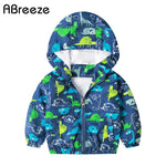 2020 Spring summer baby tops clothes baby jackets Dinosau print baby boys outerwear & coats 1-6T hooded jackets for baby boys