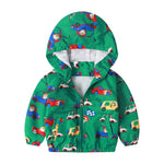 2020 Spring summer baby tops clothes baby jackets Dinosau print baby boys outerwear & coats 1-6T hooded jackets for baby boys