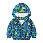 2020 Spring summer baby tops clothes baby jackets Dinosau print baby boys outerwear & coats 1-6T hooded jackets for baby boys