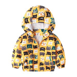 2020 Spring summer baby tops clothes baby jackets Dinosau print baby boys outerwear & coats 1-6T hooded jackets for baby boys