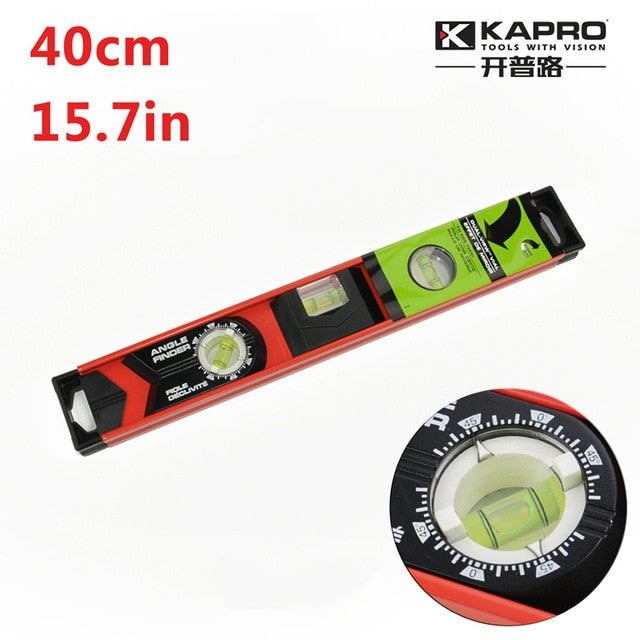 KAPRO High Precision 360 Degree Rotating Aluminum Alloy Triple Bubble Level Ruler Thicker Measurement Tools Spirit Level