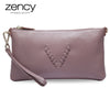 Zency Vintage Women Day Clutches Charm Purple Pink 100% Genuine Leather Fashion Lady Messenger Crossbody Bags