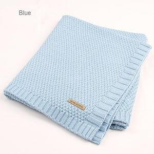 Baby Blanket Knitted Newborn Blankets Super Soft Stroller Wrap Infant Swaddle Kids Inbakeren Stuff For Monthly Toddler Bedding