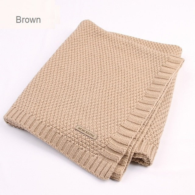 Baby Blanket Knitted Newborn Blankets Super Soft Stroller Wrap Infant Swaddle Kids Inbakeren Stuff For Monthly Toddler Bedding