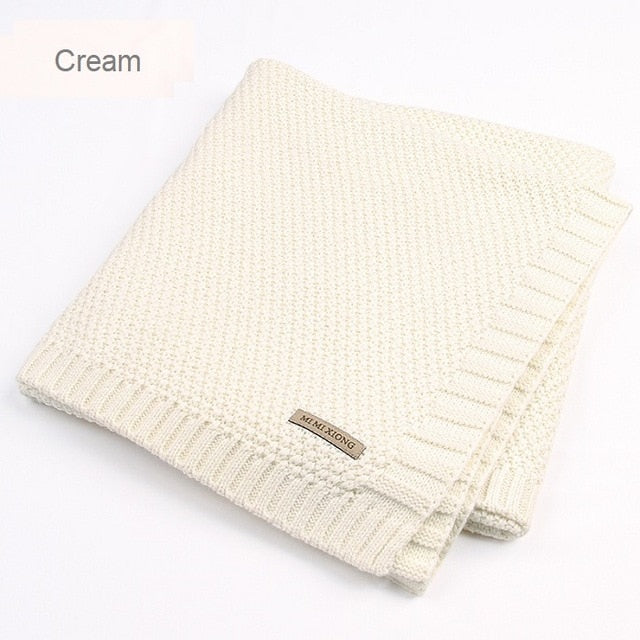 Baby Blanket Knitted Newborn Blankets Super Soft Stroller Wrap Infant Swaddle Kids Inbakeren Stuff For Monthly Toddler Bedding