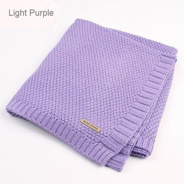 Baby Blanket Knitted Newborn Blankets Super Soft Stroller Wrap Infant Swaddle Kids Inbakeren Stuff For Monthly Toddler Bedding