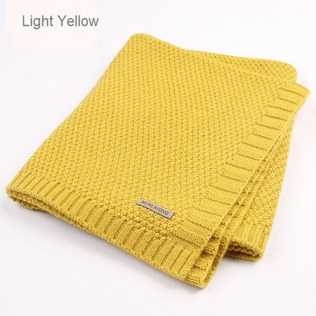 Baby Blanket Knitted Newborn Blankets Super Soft Stroller Wrap Infant Swaddle Kids Inbakeren Stuff For Monthly Toddler Bedding