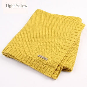 Baby Blanket Knitted Newborn Blankets Super Soft Stroller Wrap Infant Swaddle Kids Inbakeren Stuff For Monthly Toddler Bedding