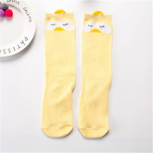 1 Pair Unisex Lovely Cute Cartoon Fox Kids baby Socks Knee Girl Boy Baby Toddler Socks animal infant Soft Cotton socks 0-3 Y