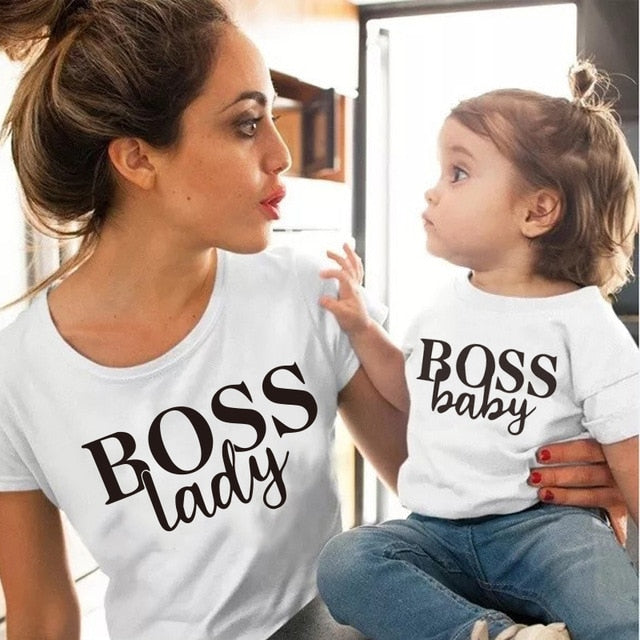 Cotton family matching clothes Outfits Mother And Daughter T-Shirt Cute Tops lovely Blouse kids baby girl boys casual T shirt