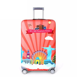 World Map Travel Luggage Suitcase Protective Cover Trolley Baggage Bag Cover Men's Women's Thick Elastic Case For Suitcase 272