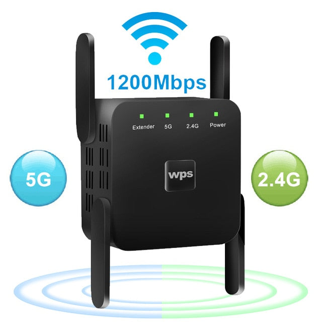 5 Ghz WiFi משחזר אלחוטי Wifi Extender 1200Mbps Wi-Fi מגבר 802.11N ארוך טווח Wi fi Booster אות 2.4G Wifi Repiter