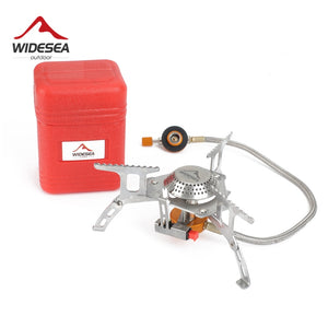 Widesea Outdoor Gas Stove Camping Gas burner Folding Electronic Stove hiking Portable Foldable Split Stoves 3000W