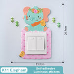Cartoon Animal Unicorn Flamingo Switch cover Room Decor 3D Silicone On-off Switch Sticker Luminous Switch Outlet Wall Sticker