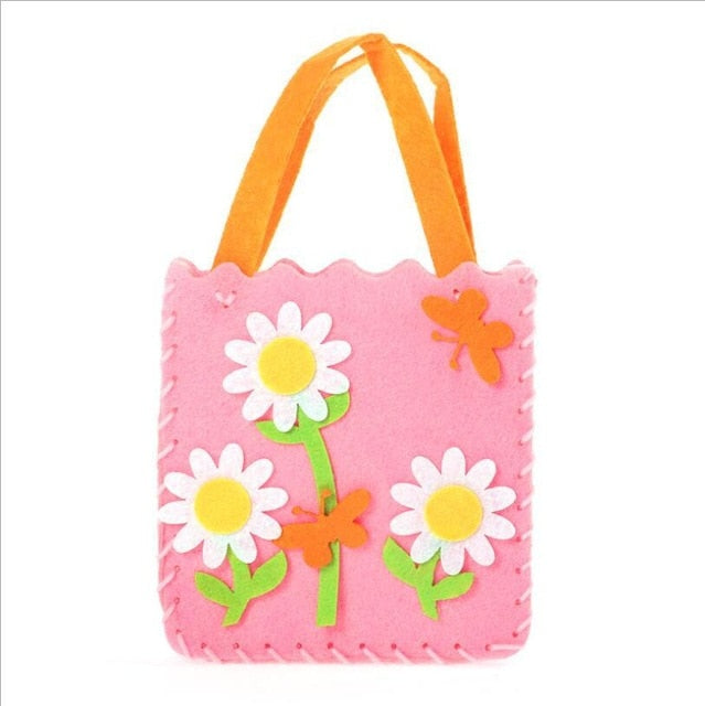 2019 New Handicraft Toys for Children Pink Bag Girl Gift Fabrication DIY Toy Animal Handbag Arts Crafts Educational Toy