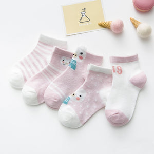 5pairs/lot 0-2Y בייבי גרביים לתינוק גרביים לתינוק ל בנות כותנה רשת חמוד יילוד פעוט גרביים גרביים לבגדי תינוקות אביזרים