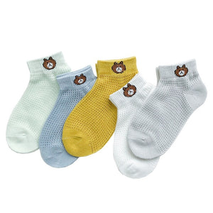 5pairs/lot 0-2Y בייבי גרביים לתינוק גרביים לתינוק ל בנות כותנה רשת חמוד יילוד פעוט גרביים גרביים לבגדי תינוקות אביזרים