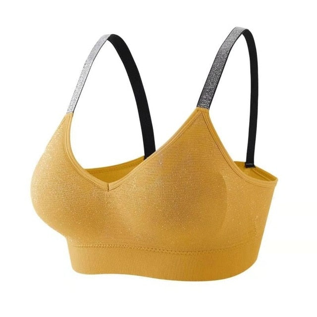 Sports Bra Women Fitness Tops Seamless Yoga Bra Women Solid Quick Dry Padded Seamless Gym Crop Top Women Push Up Sport Bra Tops