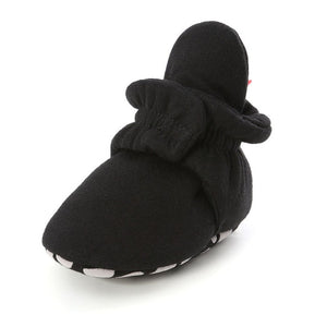 Baby Boy Girl Socks Toddler Shoes Solid Prewalkers Booties Cotton Winter Soft Anti-slip Warm Newborn Infant Crib Shoes Moccasins