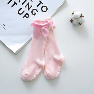 2019 Baby Summer Clothing New Kids Toddlers Girls Big Bow Knee High Long Soft Cotton Lace Baby Socks Bowknot 100% Cotton Socks