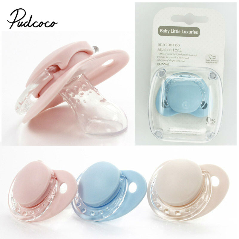 pudcoco 2020 Newborn Cute Silicone Pacifiers Infant Pacifier Holder Clip Baby Pacifiers Nipples Children Pacify S M for 0-36M