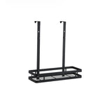 Matte Black Shelves Bathroom Accessories Towel Rack Wall Hanging 2 Layer Hanging Basket Bathtub Tray Multi-function Shower Shelf