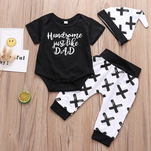 3PCS Sets Newborn Baby Boys Girls Clothes 2020 Summer Little Wizard Arrived Tops T-shirt+Halloween Pants+Hat Infant Baby Outfit