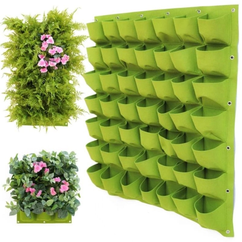 Wall Hanging Planting Bags Vertical Hanging Garden Planter Flower Pots Vertical Vegetable Living Garden Bag Planter Growing Bags